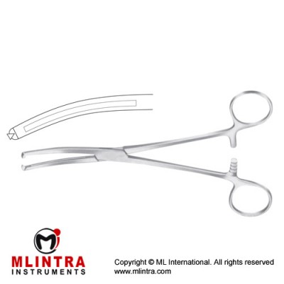 Maingot Hysterectomy Forcep Curved - 1 x 2 Teeth Stainless Steel, 20.5 cm - 8" Maingot Hysterectomy Forcep Curved - 1 x 2 Teeth Stainless Steel, 20.5 cm - 8"